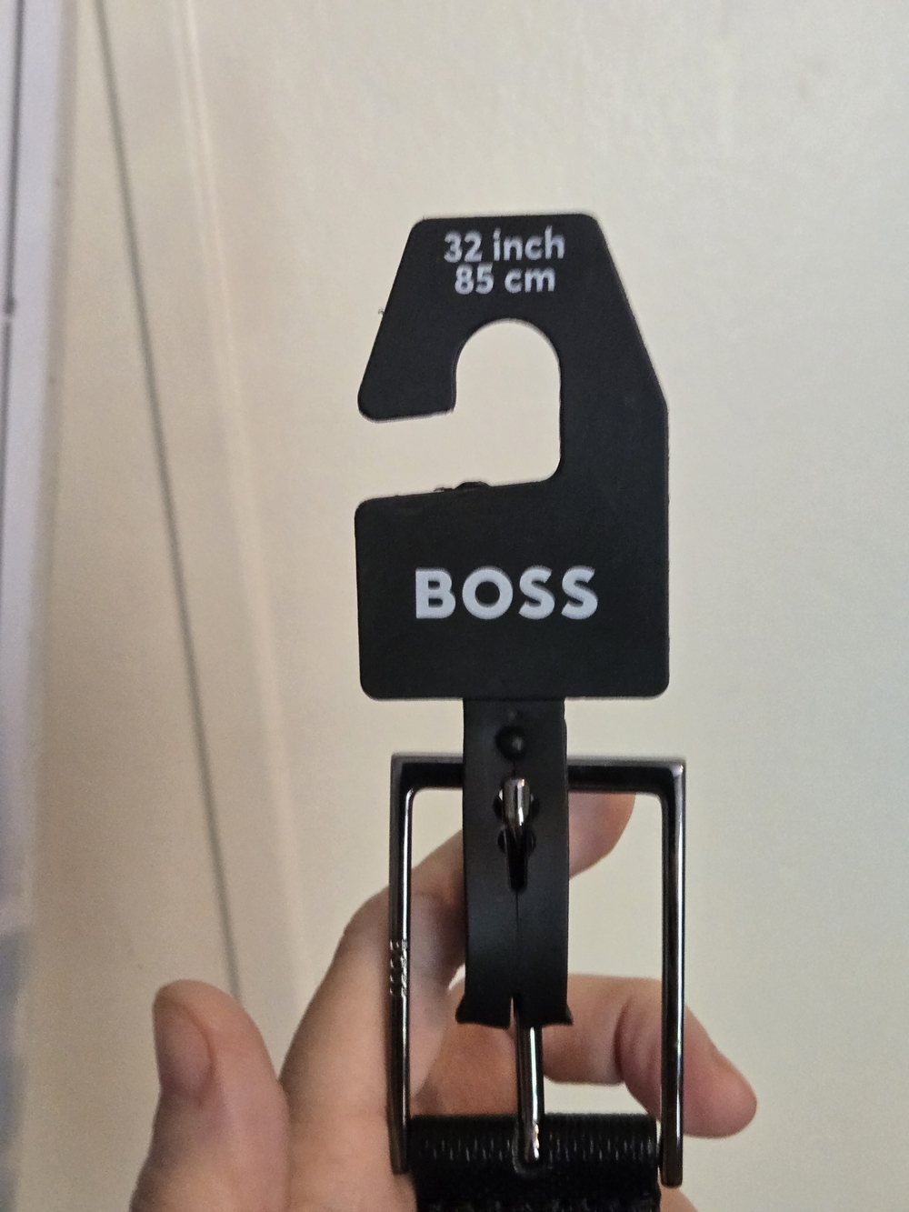 BOSS Black Leather Belt - 32 inch Waist (Mens)